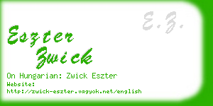 eszter zwick business card